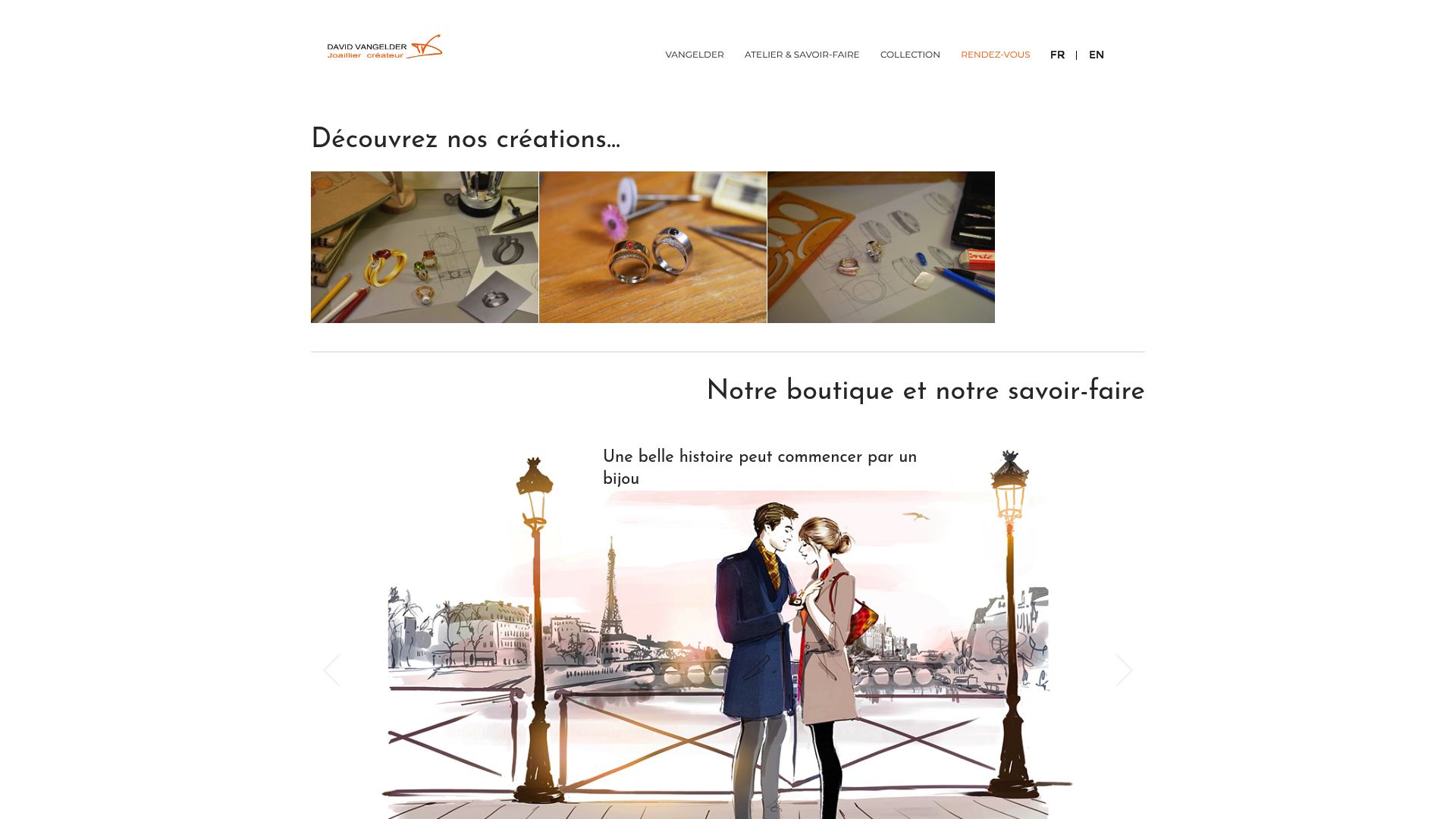 Screenshot of www.vangelder.fr