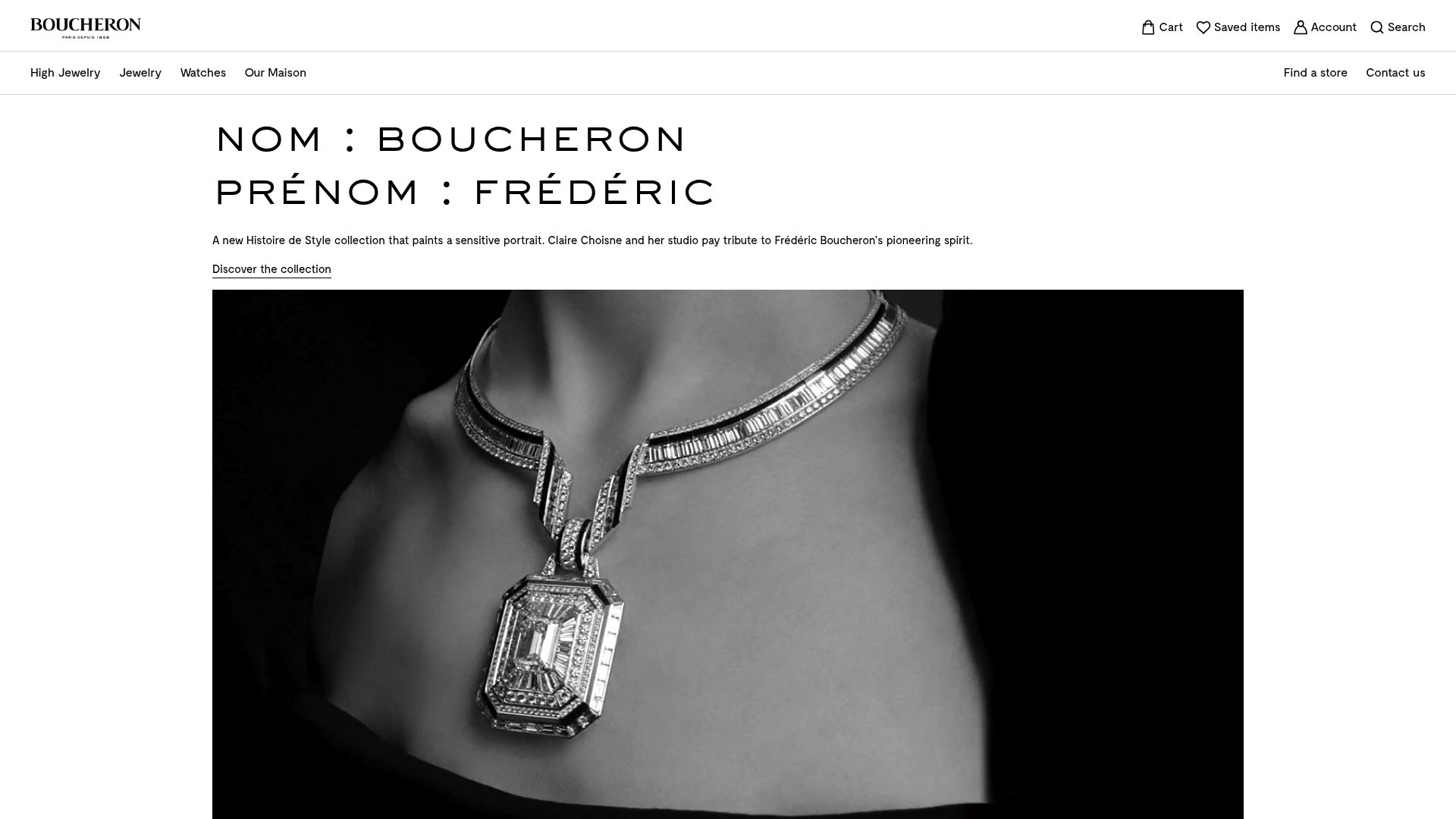 Screenshot of www.boucheron.com