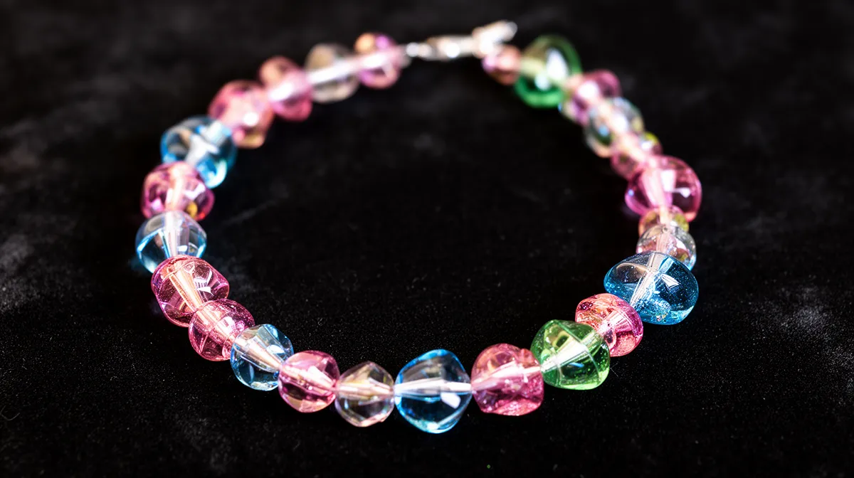 "Collier en perles de verre colorées pour femme, bijou tendance à petit prix"